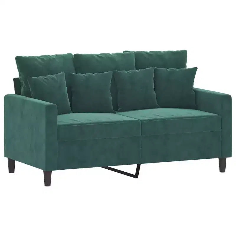 vidaXL 2-Seater Sofa Black 47.2 Velvet