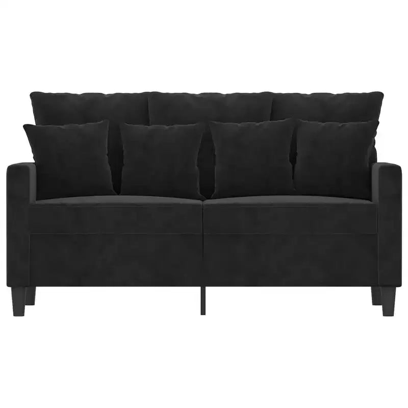 vidaXL 2-Seater Sofa Black 47.2 Velvet