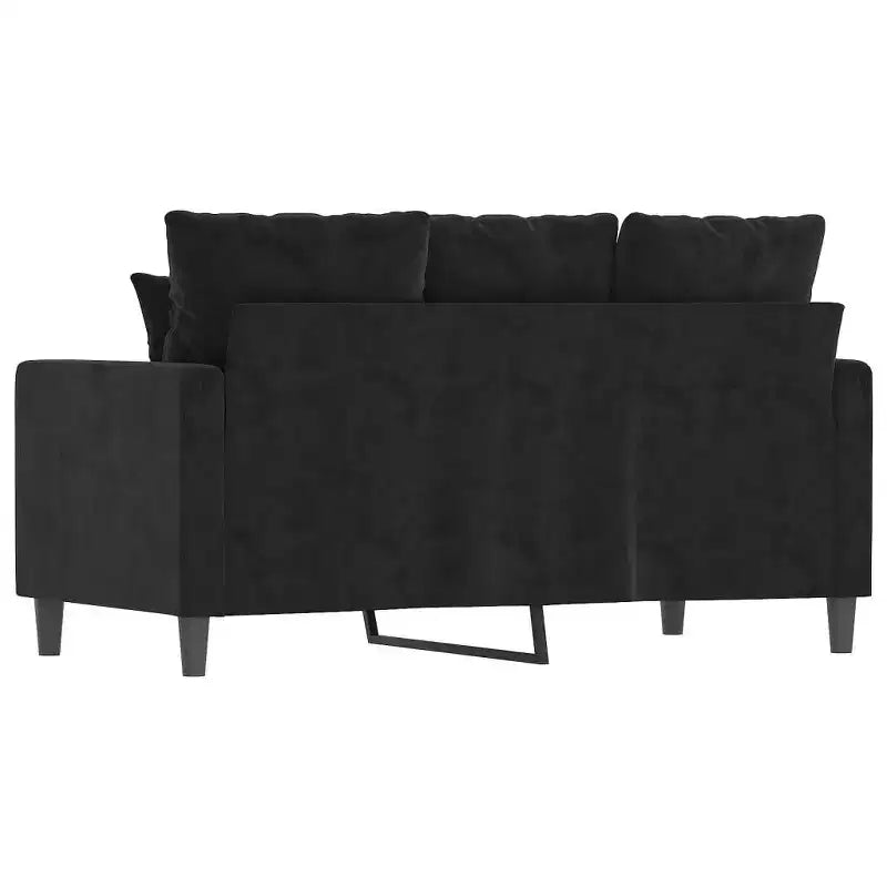 vidaXL 2-Seater Sofa Black 47.2 Velvet